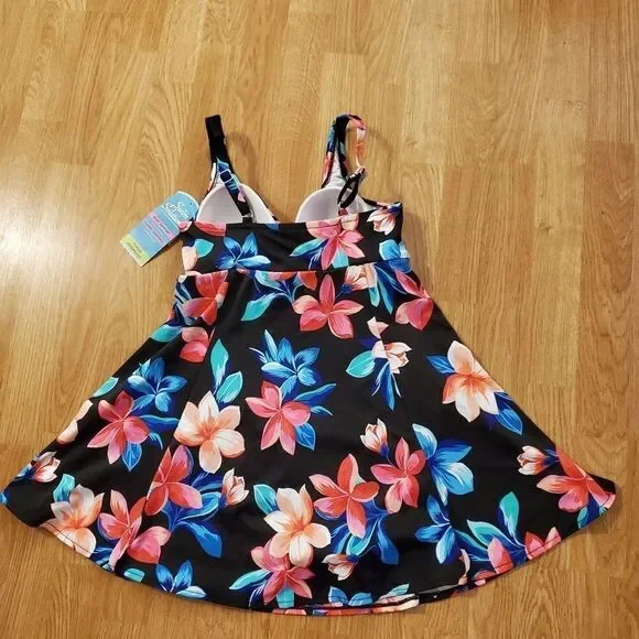 Swim Solutions Lanai Tummy Control Swimdress - NEW - Picture 8 of 16